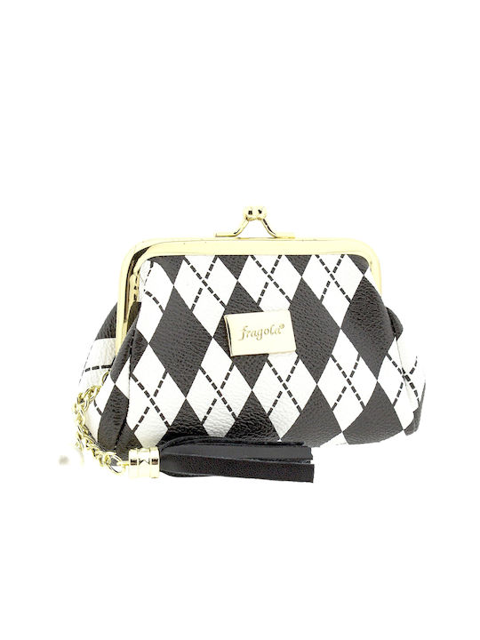 Klein Frauen Brieftasche Münzen White Squares