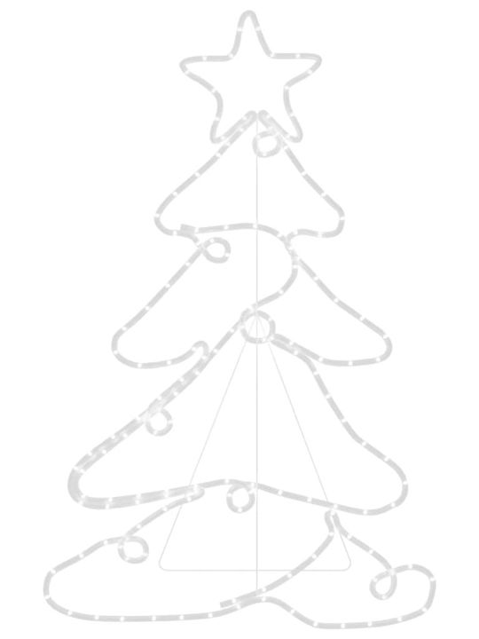 Beleuchtet Weihnachtsdekoration Baum Lichtschlauch 88cm Für den Außenbereich Elektrisch