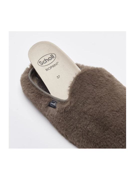 Maddy Winter Women's Slippers with Fur Brown