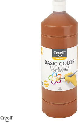 Creall Basic Tempera Colour Paint Bottle 1000ml Brown 18