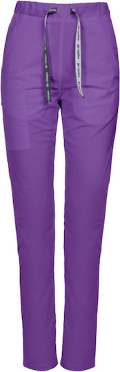 Be Unique Unisex Pantaloni medicali Violet din Bumbac și Poliester