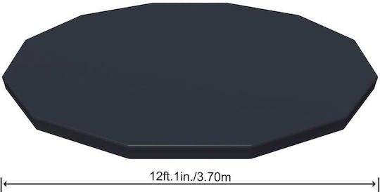 Bestway Round Pool Cover Flowclear Gray Pool Cover Diameter 366cm 1pcs