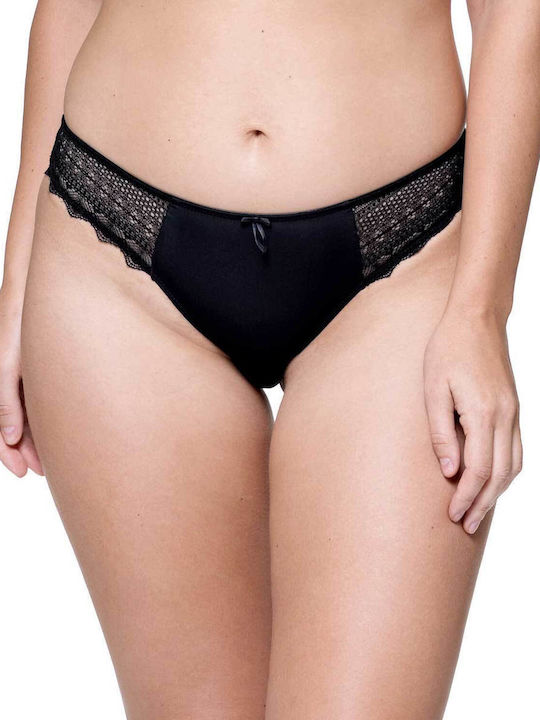 Dorina Γυναικεία Slip 2Pack χωρίς Ραφές με Δαντέλα Black/Bordeaux