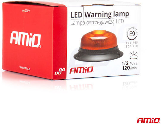 AMiO Car Beacon LED 12 / 24V Waterproof with Orange Lighting