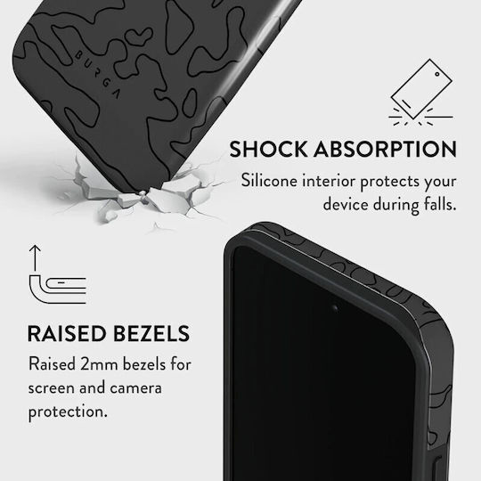 Burga Fashion Tough Back Cover Πλαστικό Black Rock (iPhone 14 Pro Max)