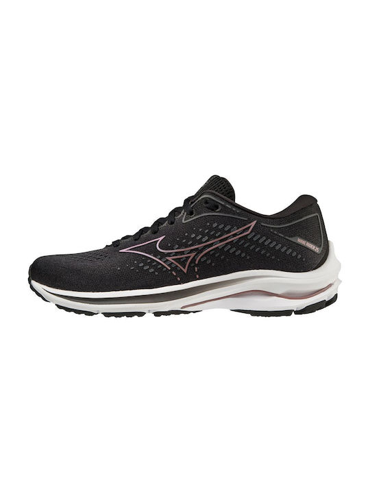 Mizuno Wave Rider 25 Γυναικεία Running Μαύρα