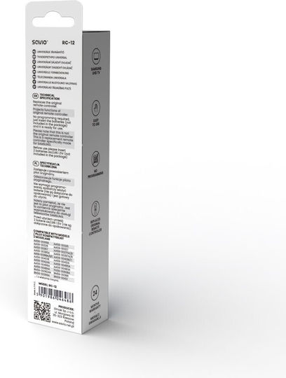 Savio Compatible Remote Control RC-12 for Τηλεοράσεις Samsung