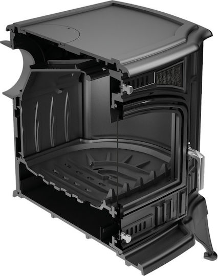 Kratki Koza K9 130 Metalic Soba pe lemne Încălzitor de aer 10kW Negru