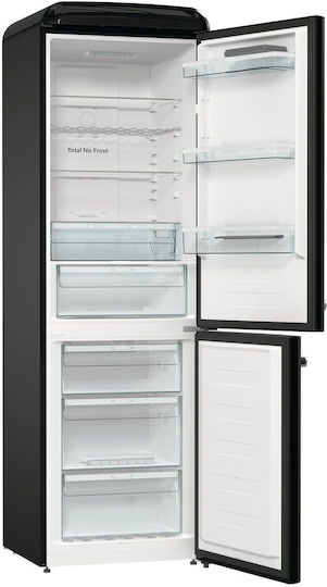 Hisense Retro Fridge-Freezer 300lt Total NoFrost H194xW60xD66.1cm Black RB390N4RBD
