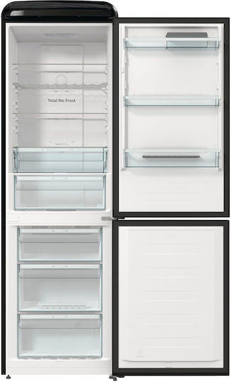 Hisense Retro Fridge-Freezer 300lt Total NoFrost H194xW60xD66.1cm Black RB390N4RBD