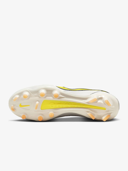 Nike Tiempo Legend 9 Pro Low Football Shoes FG with Cleats Phantom / Sunset Glow / Yellow Strike
