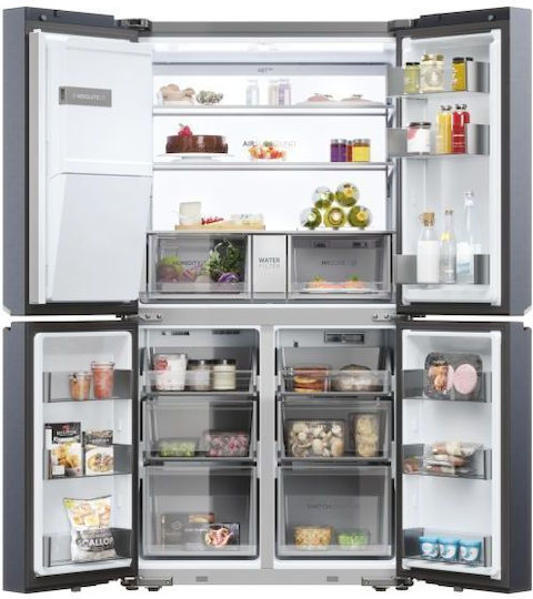 Haier Ψυγείο Ντουλάπα 601lt NoFrost Υ177.5xΠ90.8xΒ75εκ. Γκρι HCR7918EIMB