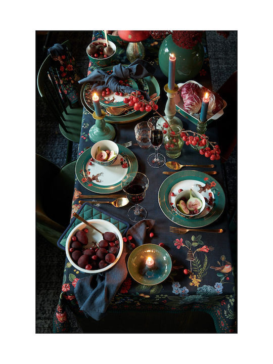 PiP Studio Winter Wonderland Porcelain Salad Bowl Green 15x15cm