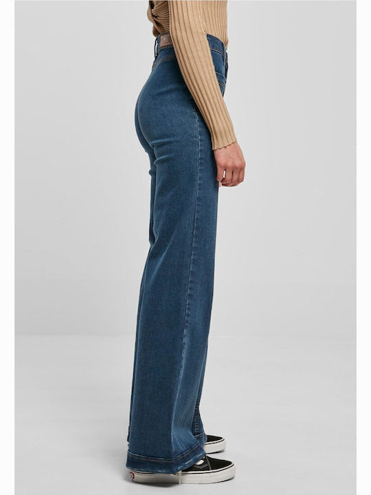 Γυναικείο Jean Παντελόνι Καμπάνα Deepblue Washed
