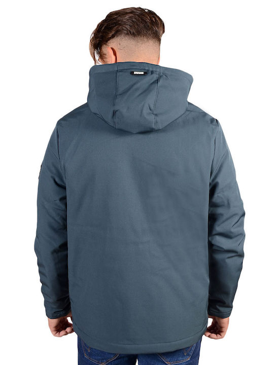 Rebase Men's Winter Softshell Jacket Waterproof and Windproof Petrol