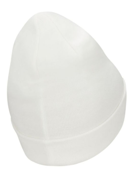 Sportswear Ribbed Beanie Cap White