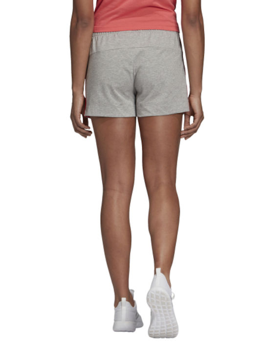 Adidas Essentials 3 Stripes Women's Sporty Shorts Gray