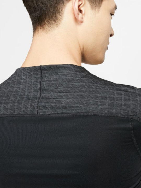 Nike Pro Utility Therma Ανδρική Ισοθερμική Μακρυμάνικη Μπλούζα Μαύρη