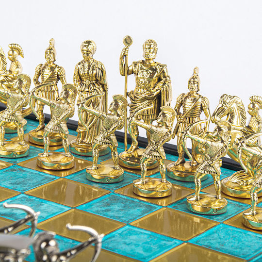 Manopoulos Handmade Chess Metal with Pawns 41x41cm