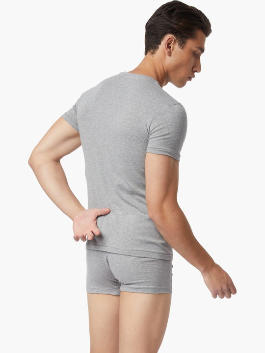 Men's Undershirts Short-sleeved in Gray Color 2Pack
