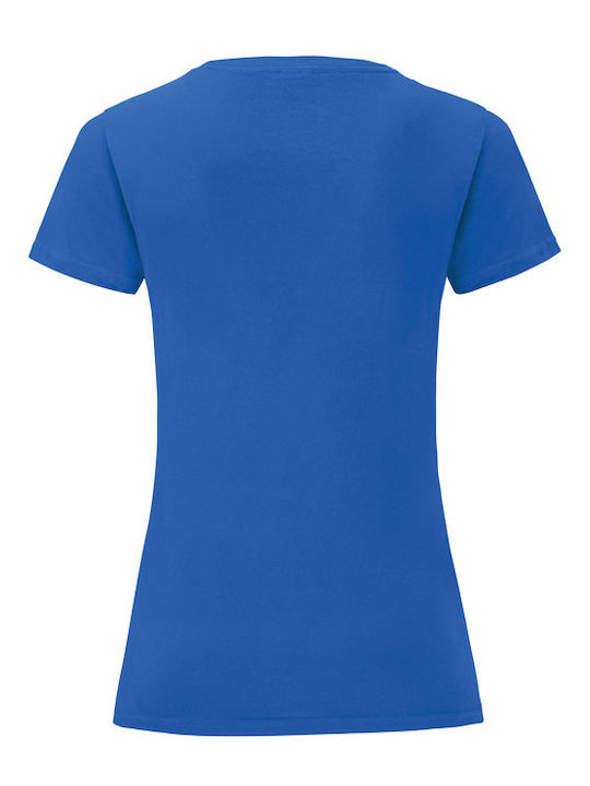 Fruit of the Loom Iconic 150 Women's Short Sleeve Promotional T-Shirt Royal Blue