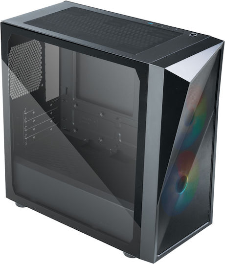 CoolerMaster CMP 320 Gaming Mini Tower Κουτί Υπολογιστή με Πλαϊνό Παράθυρο και RGB Φωτισμό Μαύρο