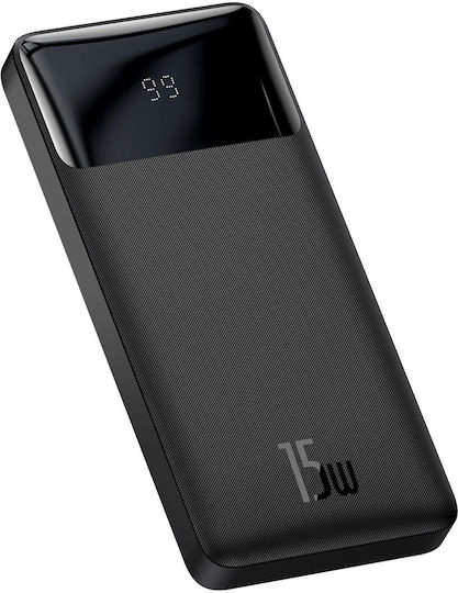 Baseus Bipow Overseas Edition Power Bank 10000mAh 15W cu 2 Porturi USB-A și Port USB-C Negru