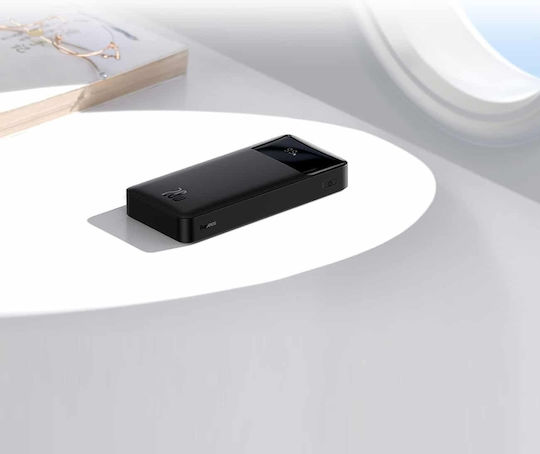 Baseus Bipow Overseas Edition Power Bank 10000mAh 20W με 2 Θύρες USB-A και Θύρα USB-C Μαύρο