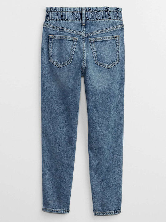 GAP Pantaloni copii Albastru Rise Mom