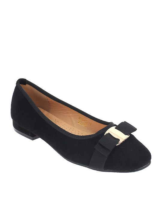 IQ Shoes Γυναικείες Μπαλαρίνες σε Μαύρο Χρώμα