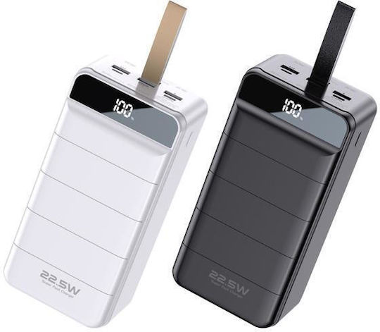 WK WP-269 Power Bank 60000mAh 22.5W με 3 Θύρες USB-A και Θύρα USB-C Minre Black