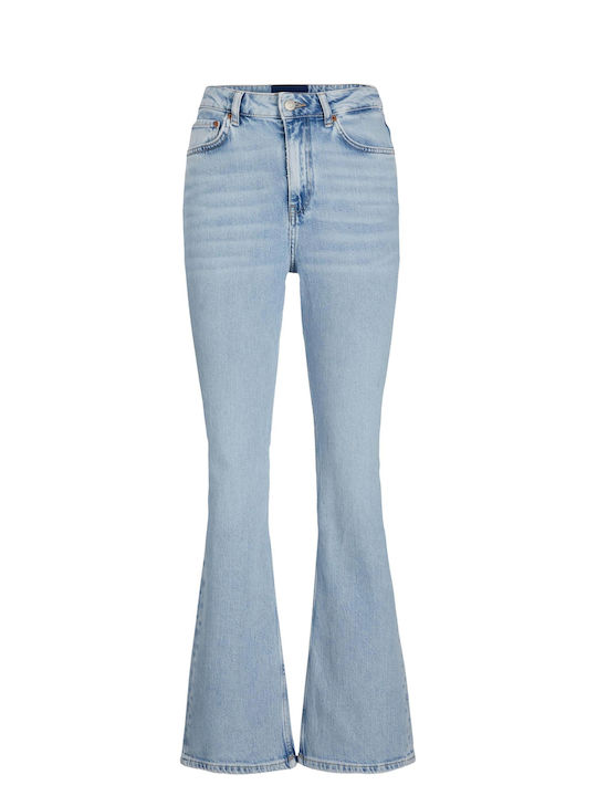 Turin High Waist Women's Jean Trousers Flared in Bootcut Fit Light Aged Denim