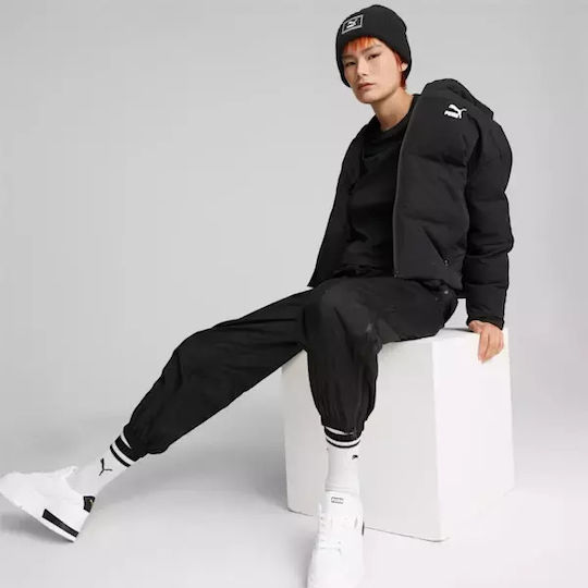 Beanie Γυναικείος Σκούφος με Rib Πλέξη σε Μαύρο χρώμα