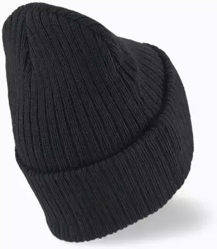 Beanie Γυναικείος Σκούφος με Rib Πλέξη σε Μαύρο χρώμα