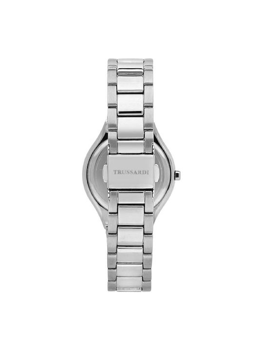 Trussardi T-small Damen Uhr mit Silber Metallarmband