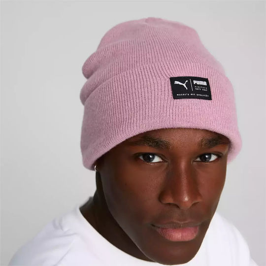 Archive Heather Ribbed Beanie Cap Pink