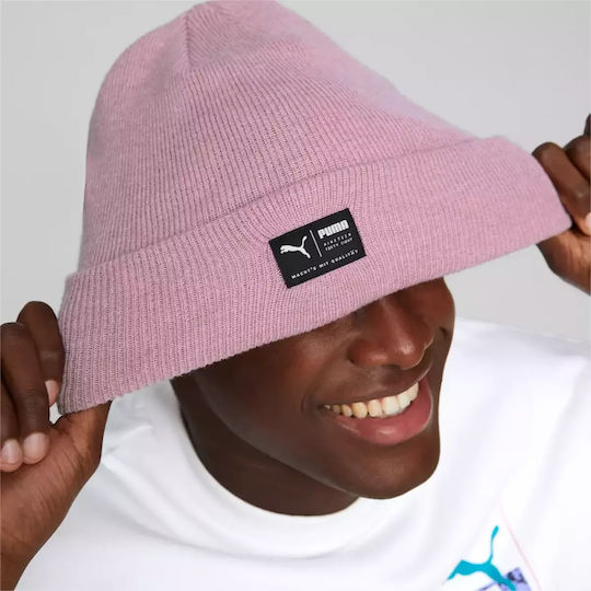 Archive Heather Ribbed Beanie Cap Pink