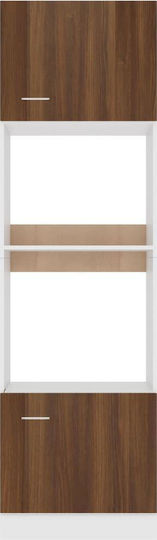 Ντουλάπι Άνω Φούρνου Δαπέδου 60x57x207cm Καφέ Δρυς