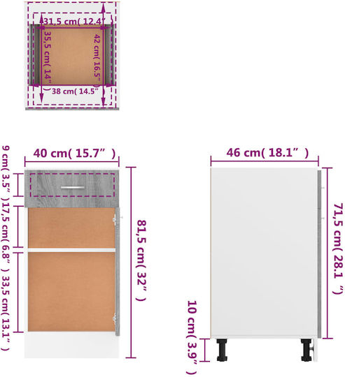 Gri 40x46x81.5buc
