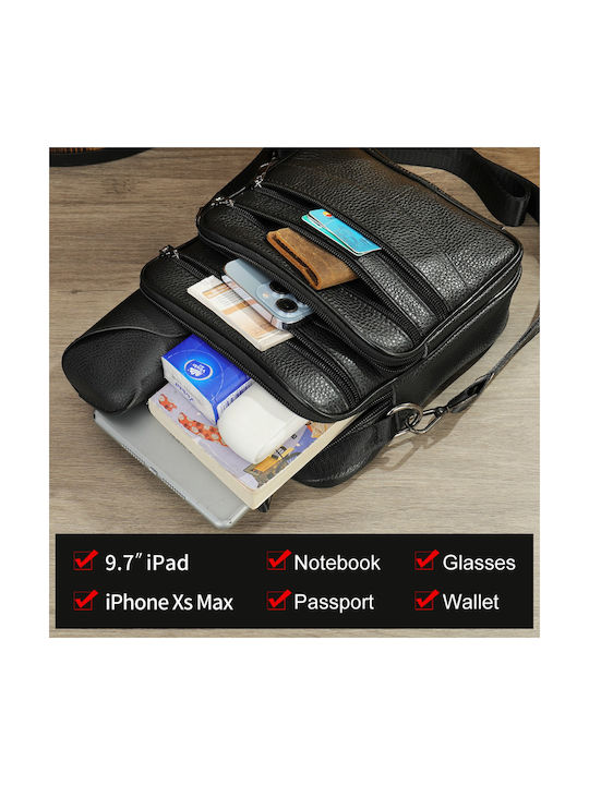 Leder Herrentasche Bote Schwarz