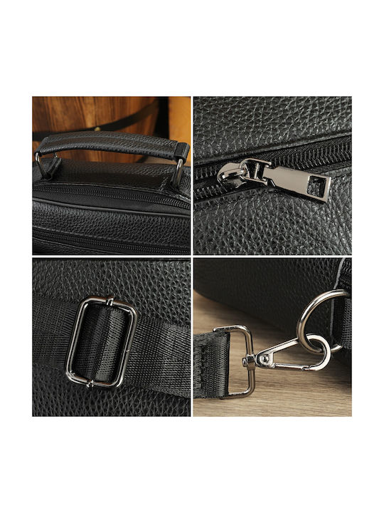 Leder Herrentasche Bote Schwarz
