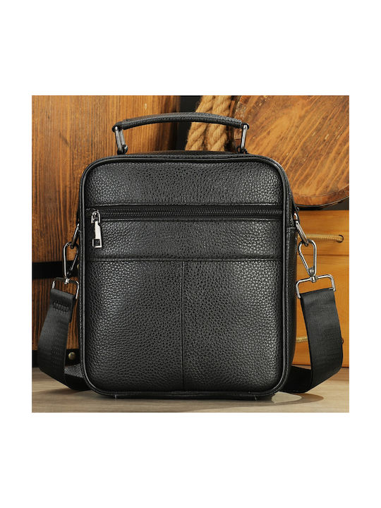 Leder Herrentasche Bote Schwarz