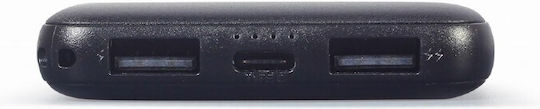 Gembird Power Bank 5000mAh 10W με 2 Θύρες USB-A Μαύρο