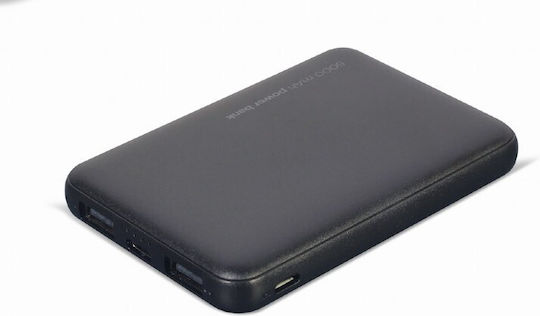 Gembird Power Bank 5000mAh 10W με 2 Θύρες USB-A Μαύρο
