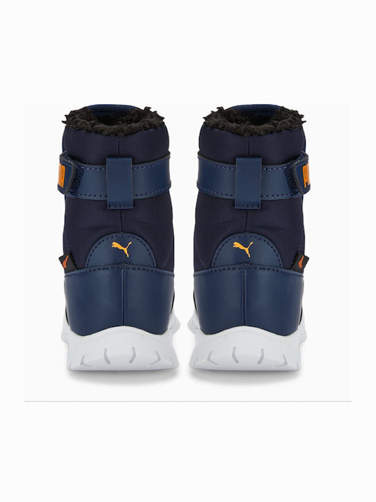 Nieve Kids Snow Boots with Velcro Navy Blue