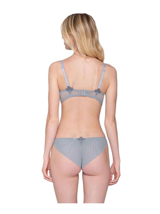 Luna Ruby Balconette Balconette Bra with Light Padding Gray