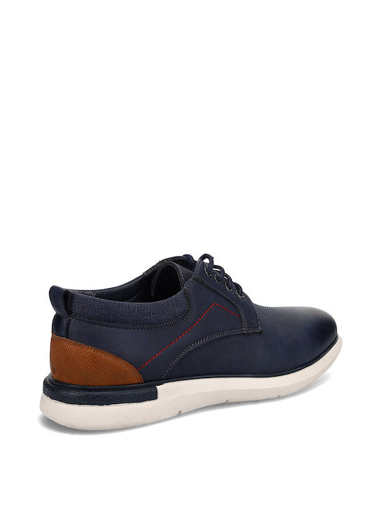 Leder Herren Freizeitschuhe Blau LJ1313-M05