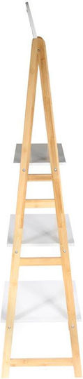 The Home Deco Factory Επιδαπέδια Ραφιέρα Μπάνιου Bamboo με 3 Ράφια 43x36x163cm