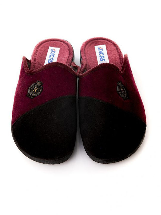 Dicas Men's Slipper Black / Bordeaux