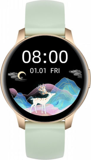 Oromed Active Pro 1 Aluminium Smartwatch με Παλμογράφο (Χρυσό / Πράσινο)